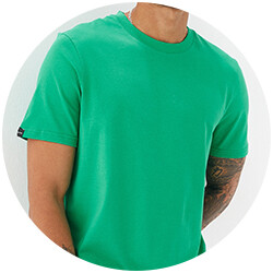 Etek Ucu Etiketli<br>Düz T-Shirt